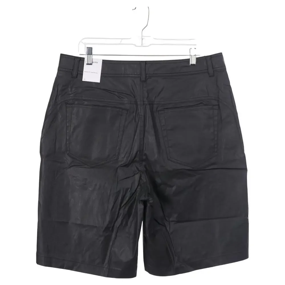 NWT Jordan Nike x Cactus Jack Shorts Men Size 34 Black Coated Waxed Travis Scott